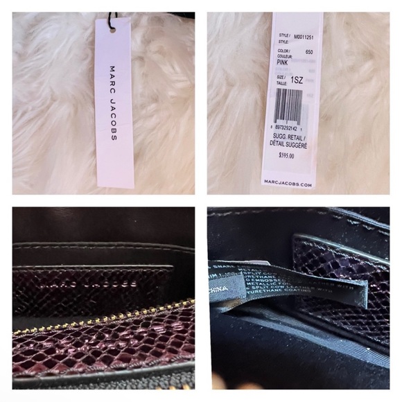 New! Rare MARC JACOBS The Snapshot Snakeskin Effect Leather Crossbody Camera Bag - Picture 11 of 11